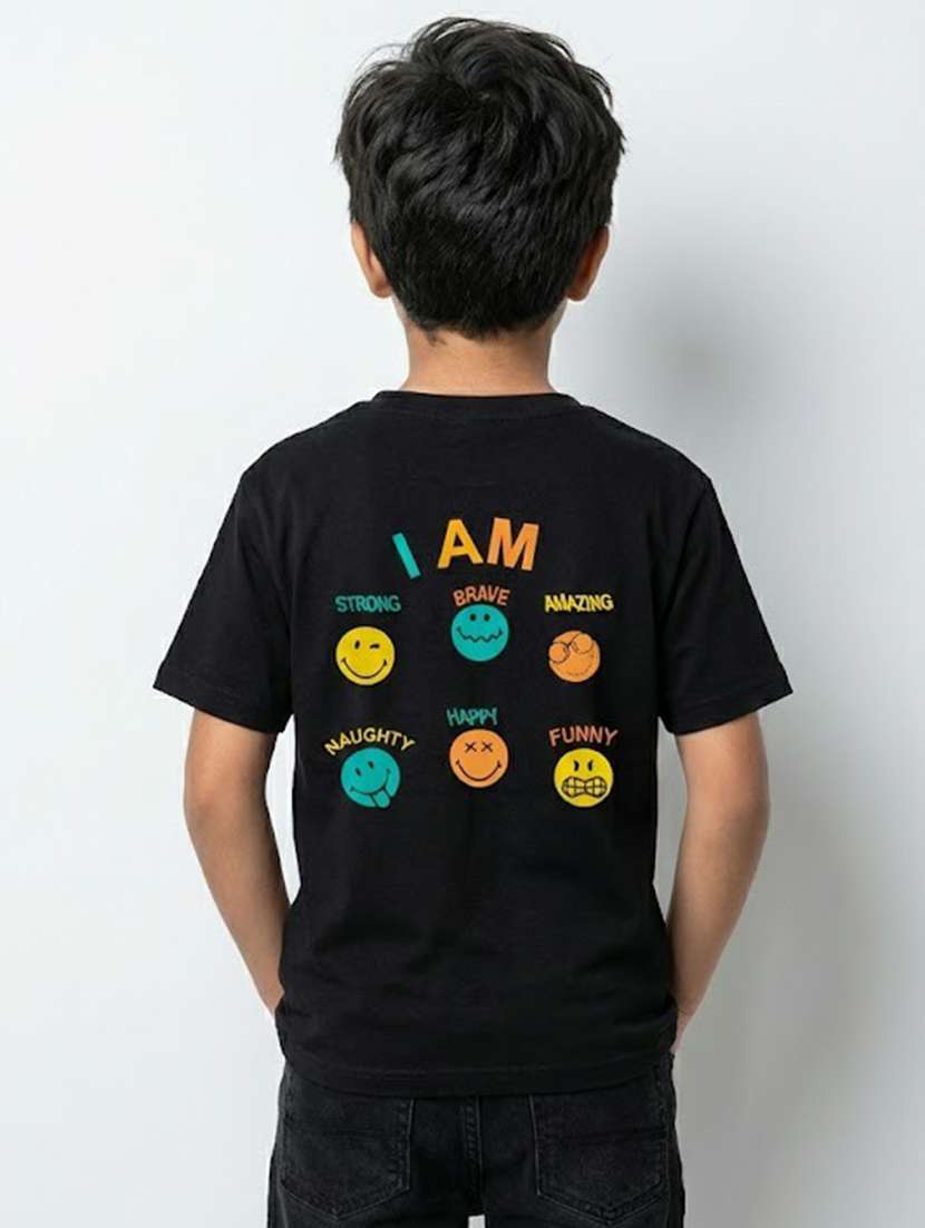boys black cotton t-shirt - 22448783 -  Standard Image - 2