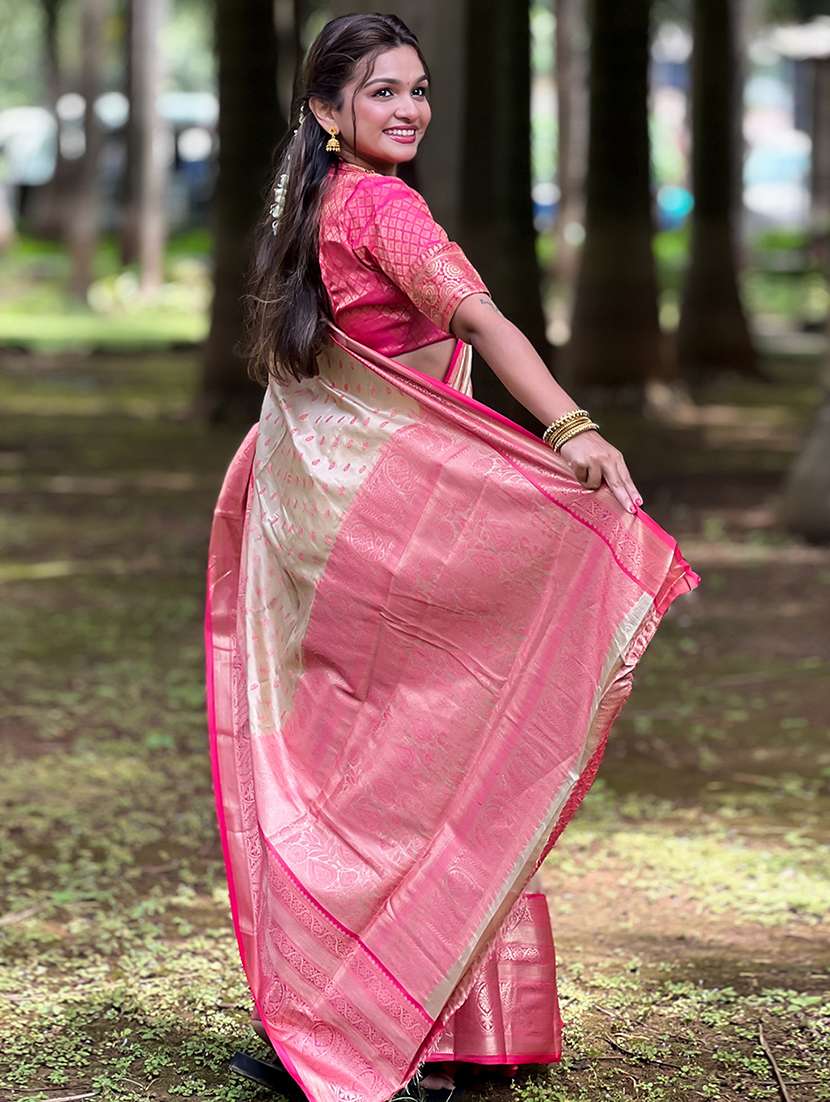 women self design kanjivaram saree with blouse - 22448876 -  Standard Image - 2
