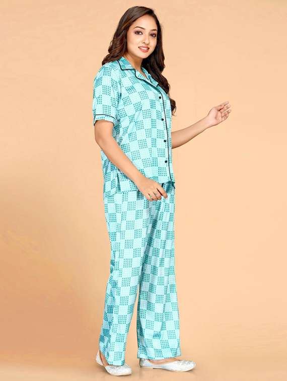 Women Printed Nightwear Pyjama Set - 22449043 -  Standard Image - 2