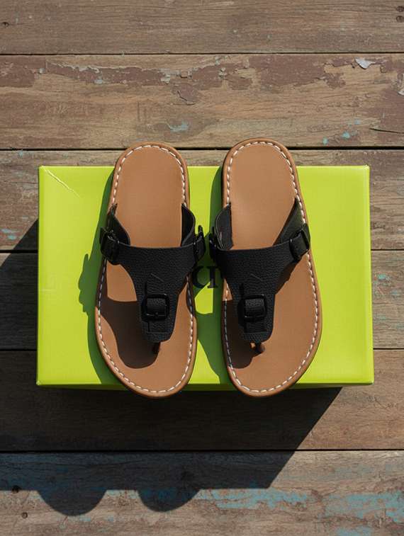 men black toe seperator sandal - 22449086 -  Standard Image - 2