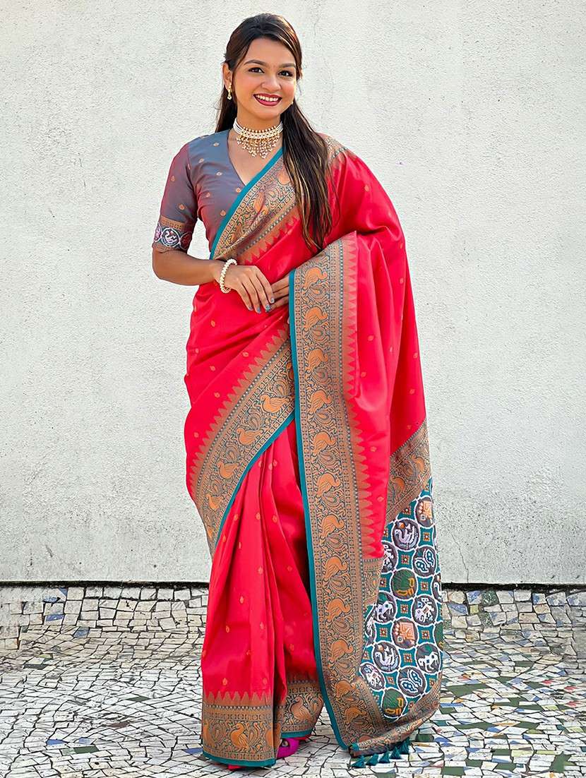 women self design patola saree with blouse - 22449681 -  Standard Image - 2