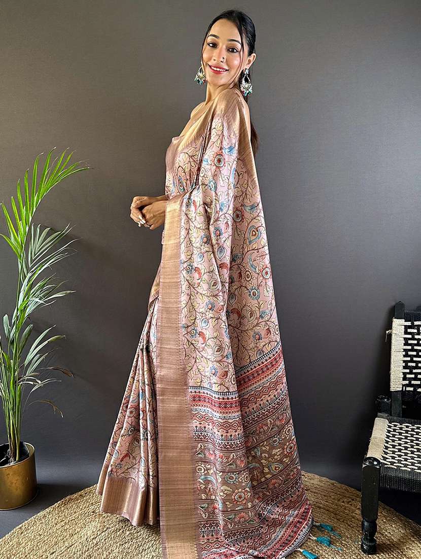 women printed saree with blouse - 22449693 -  Standard Image - 2