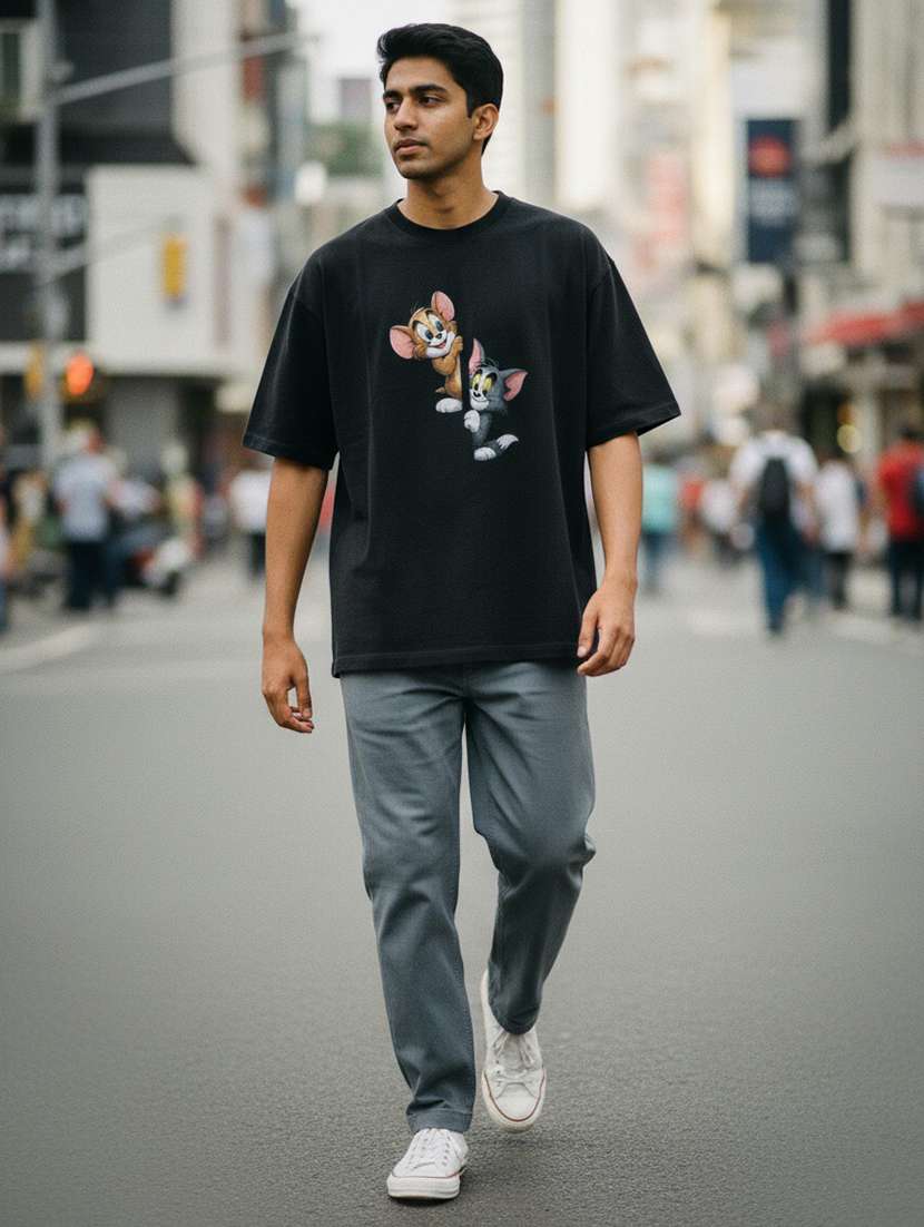 men graphic short sleeve oversized t-shirt - 22449748 -  Standard Image - 2