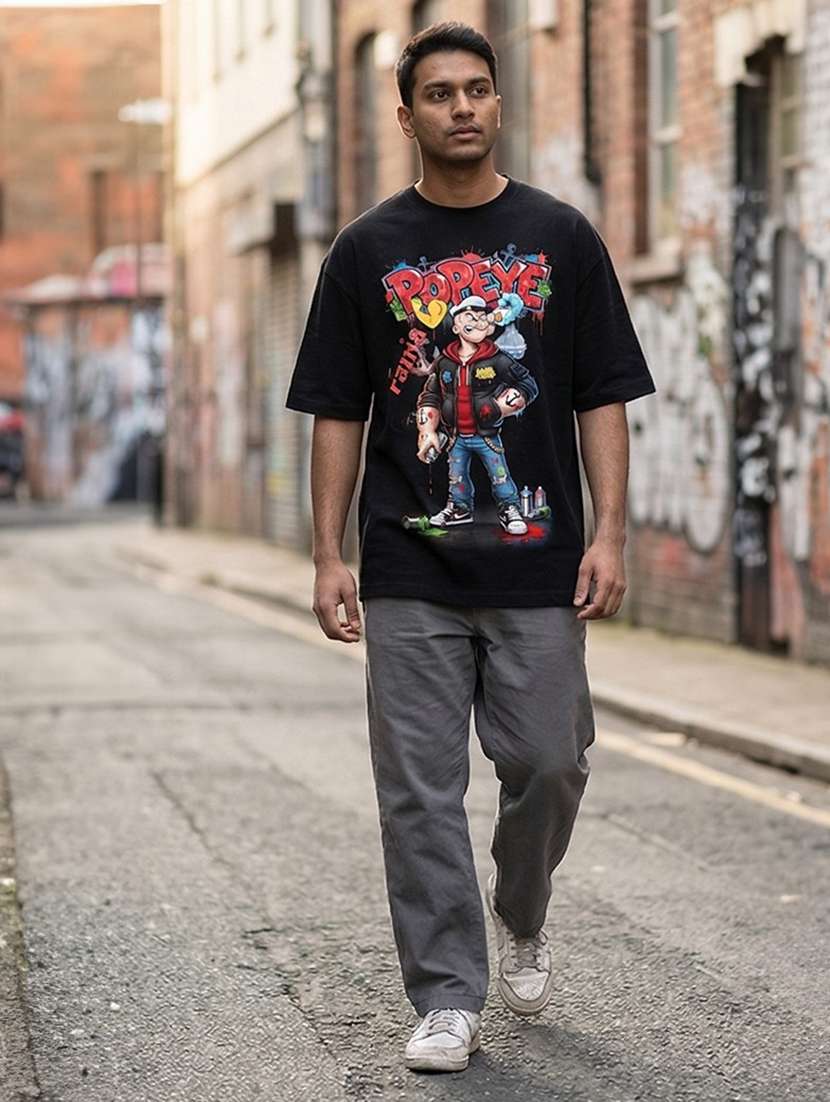 Men Printed Short Sleeve Oversized T-shirt - 22449761 -  Standard Image - 2
