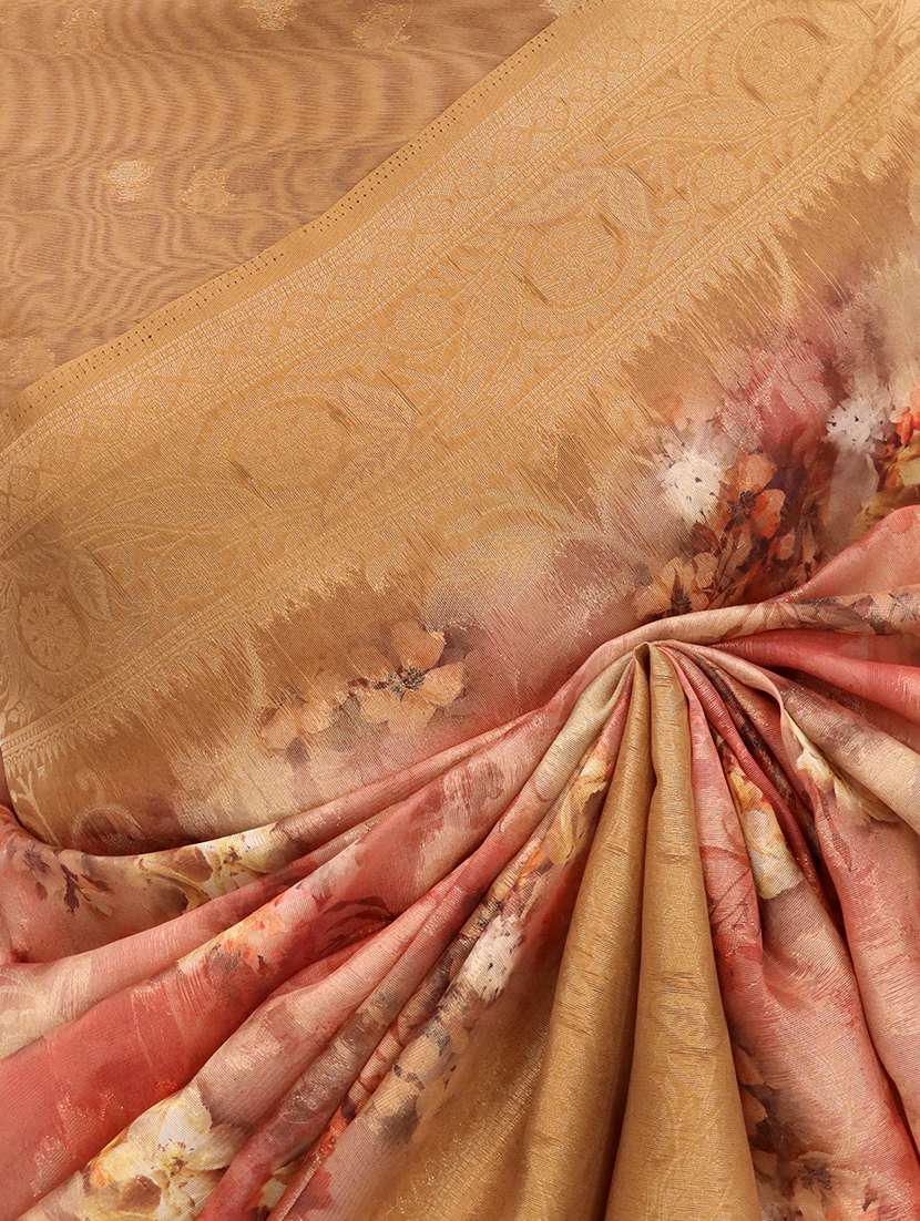 Women Floral Printed Bordered Saree With Blouse - 22449838 -  Standard Image - 2