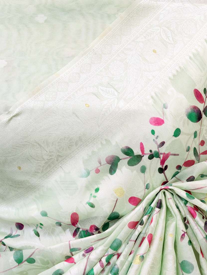 women printed bordered saree with blouse - 22449850 -  Standard Image - 2