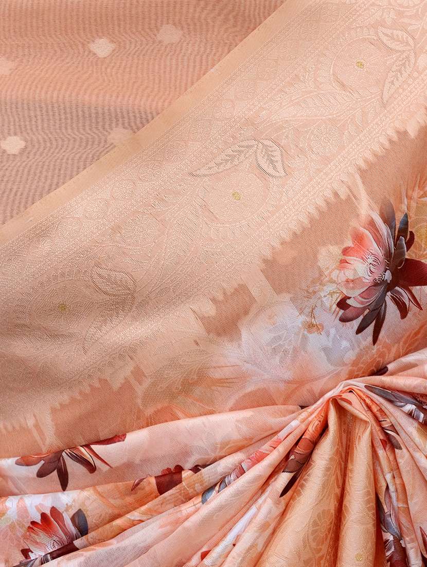 Women Printed Bordered Saree With Blouse - 22449851 -  Standard Image - 2