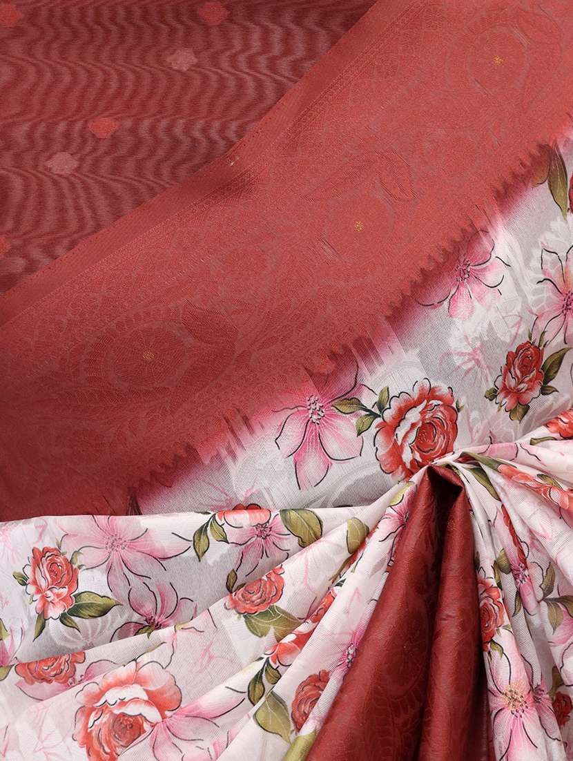 women printed bordered saree with blouse - 22449856 -  Standard Image - 2