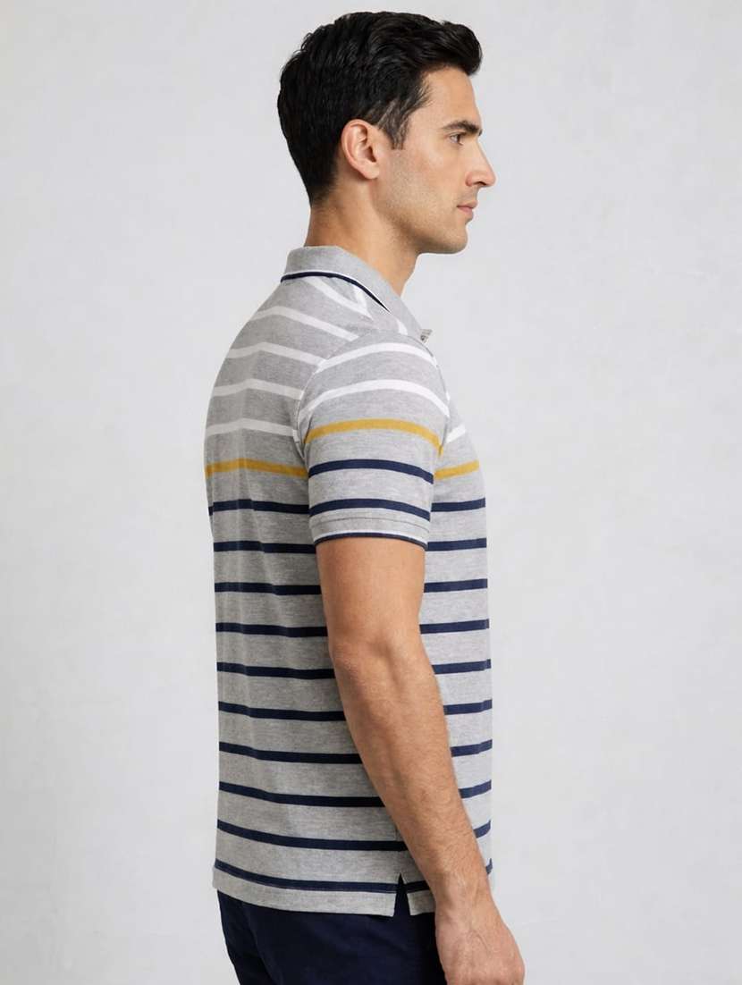 men grey melange cotton blend t-shirt - 22449885 -  Standard Image - 2