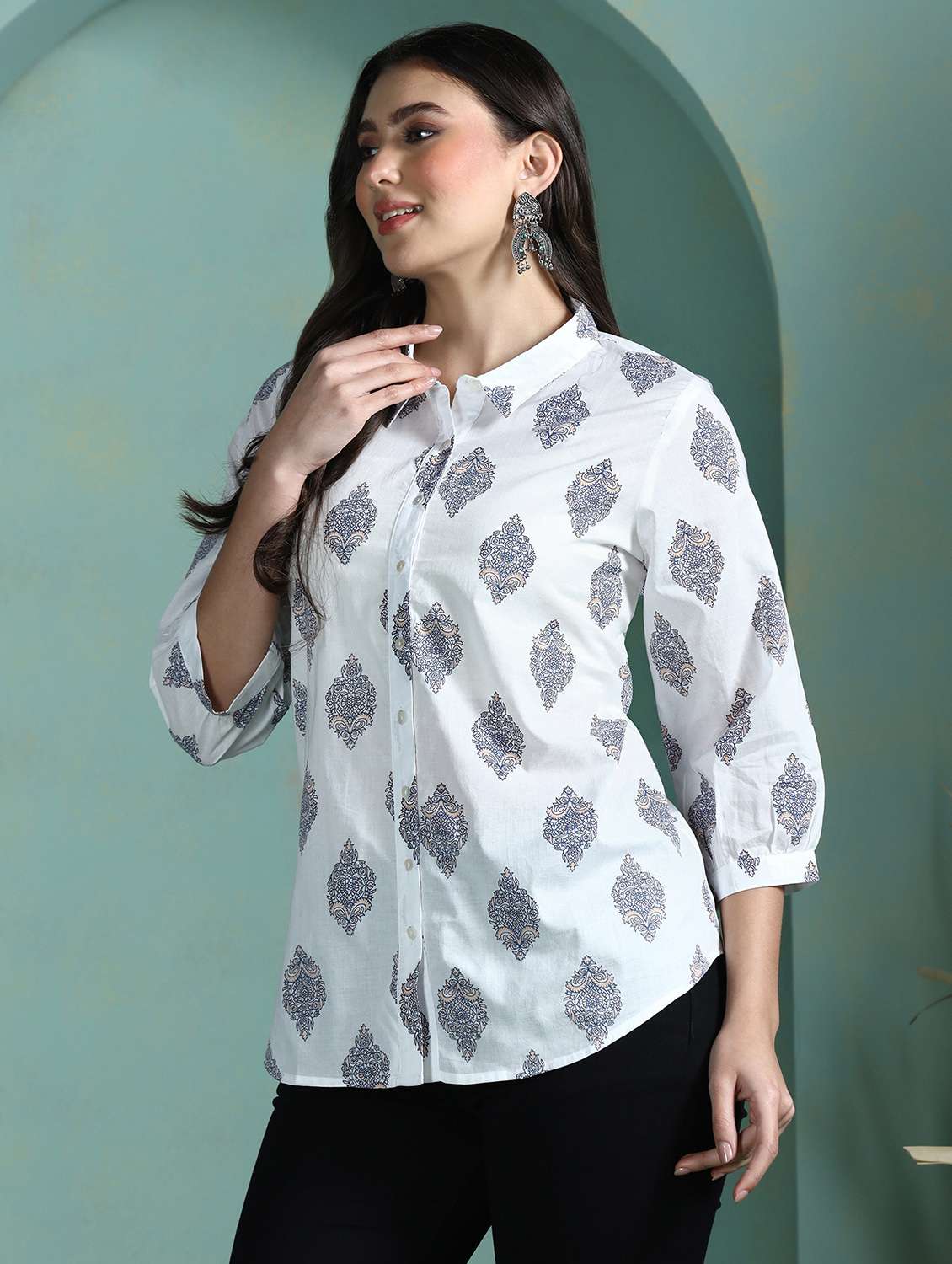 women white cotton a-line tunic - 22449896 -  Standard Image - 2