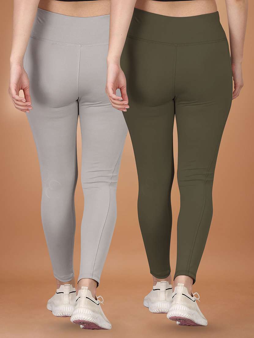 women pack of 2 mid rise yoga pants - 22450091 -  Standard Image - 2