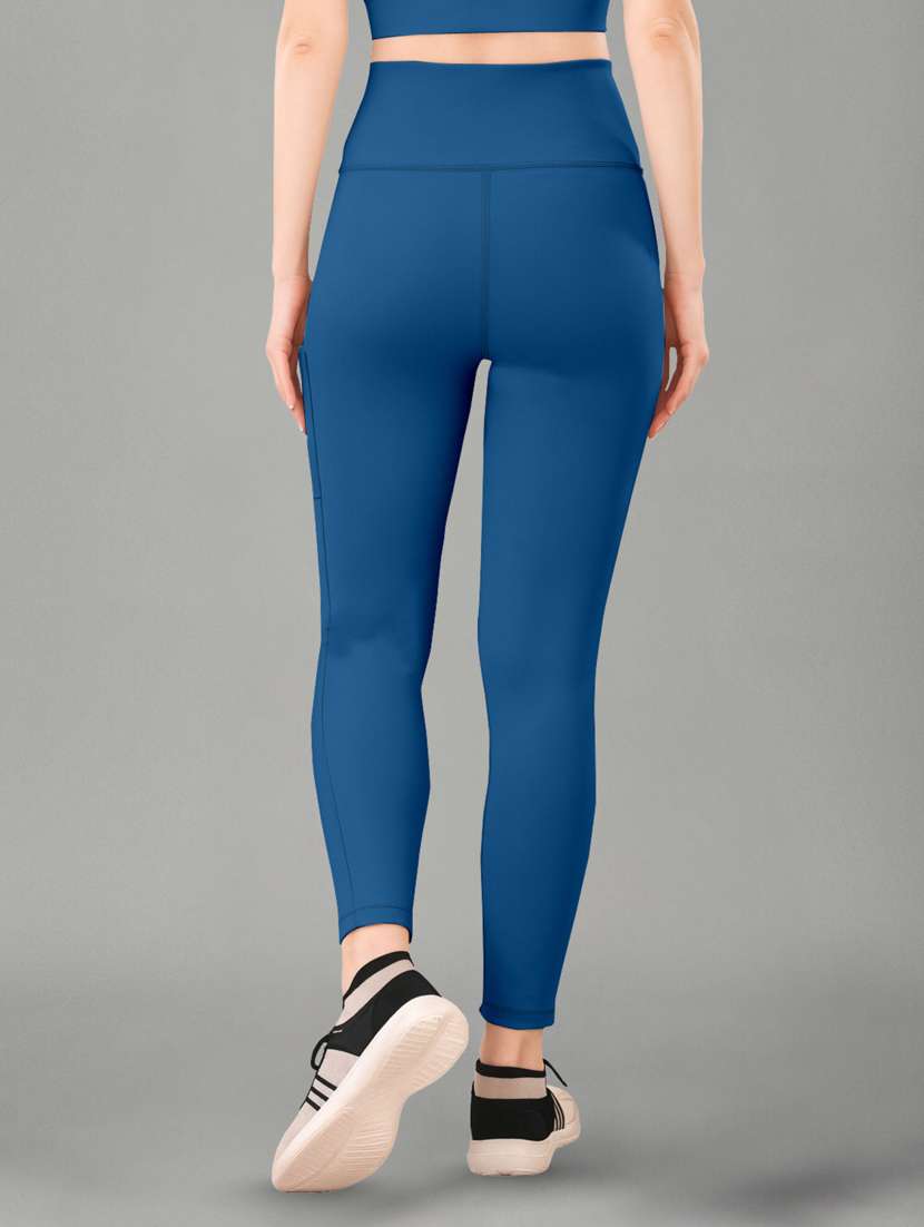 women blue polyester track pant - 22450154 -  Standard Image - 2