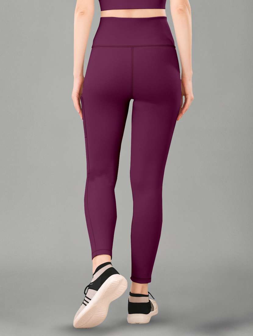 women purple polyester track pant - 22450155 -  Standard Image - 2