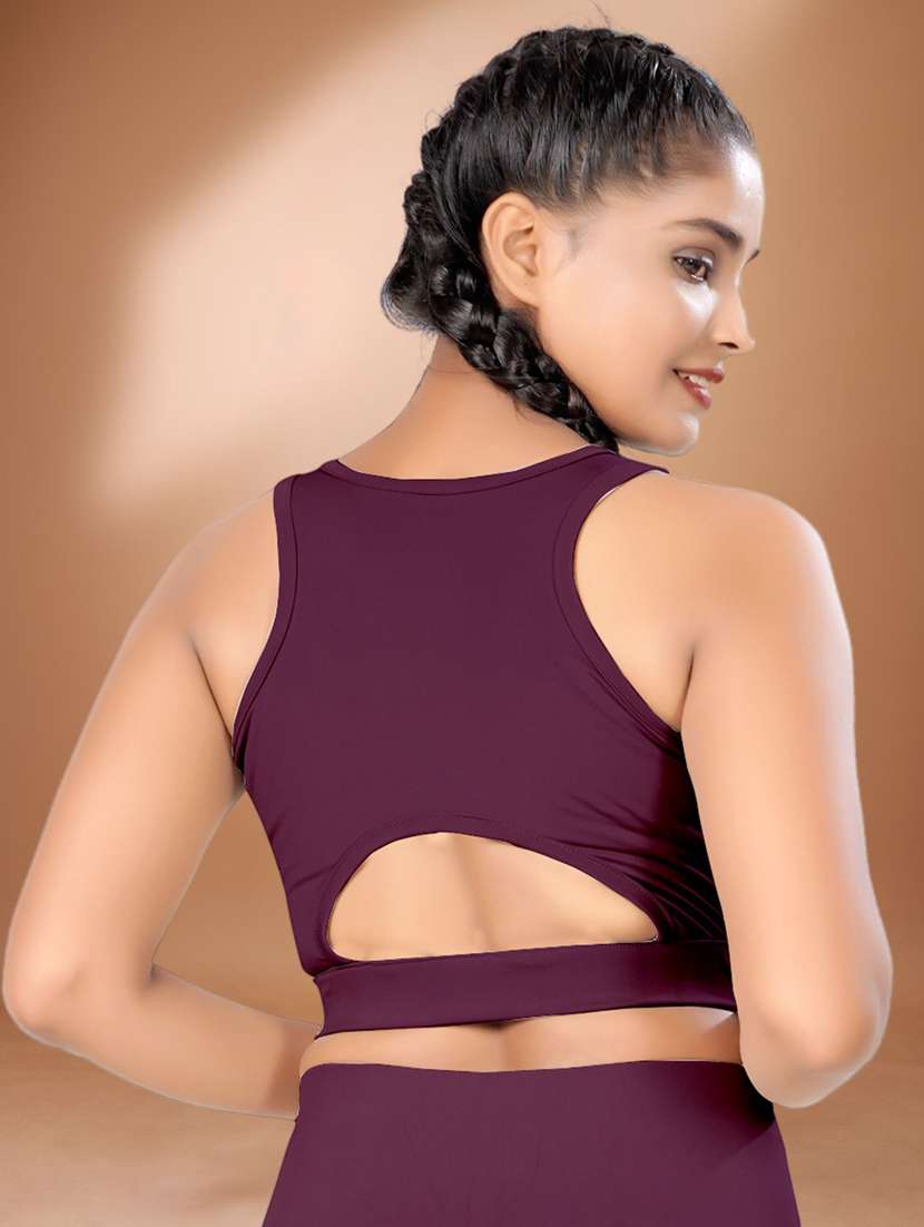 women pack of 2 solid non padded sports bra - 22450327 -  Standard Image - 2