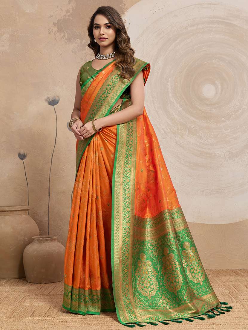 women self design banarasi saree with blouse - 22450340 -  Standard Image - 2
