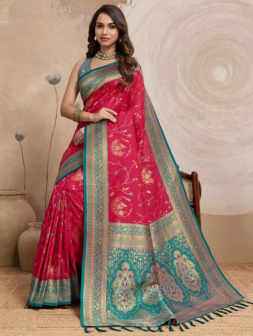 women self design banarasi saree with blouse - 22450342 -  Standard Image - 2