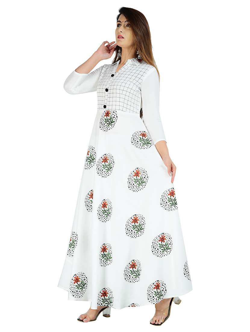 women white rayon solid kurti - 22450398 -  Standard Image - 2