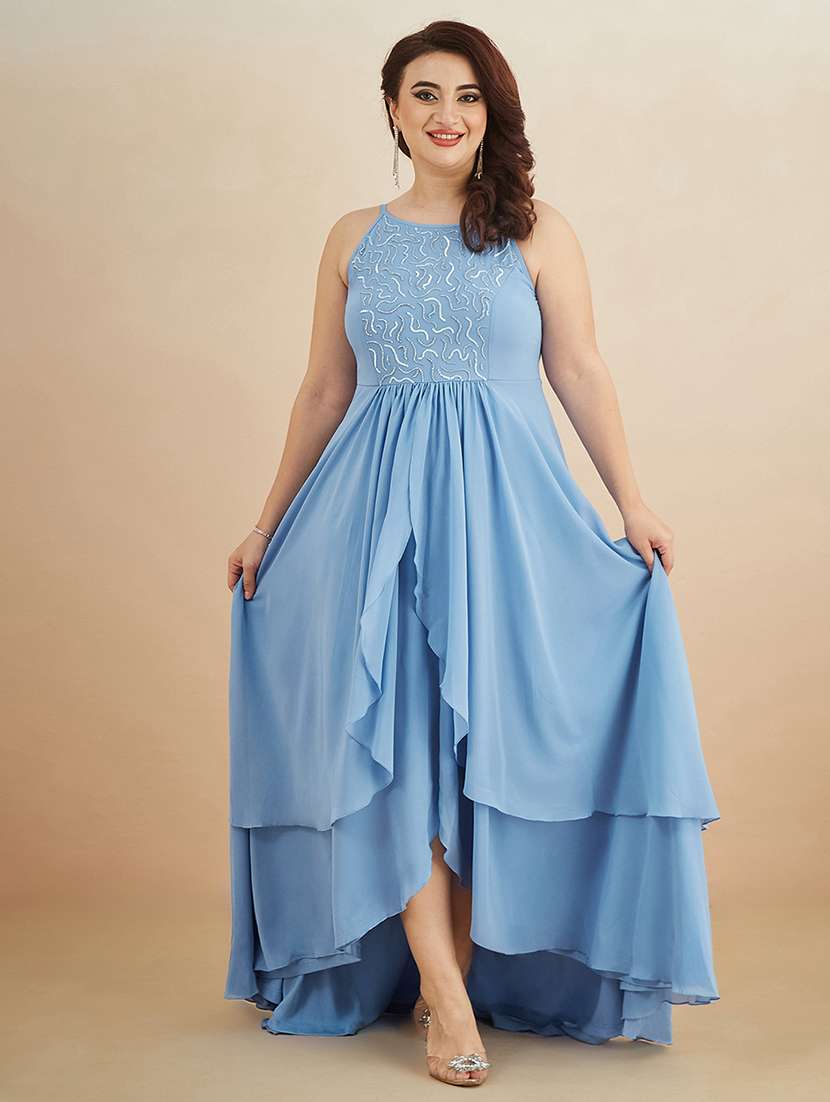 women sequined sleeveless layered dress - 22450506 -  Standard Image - 2