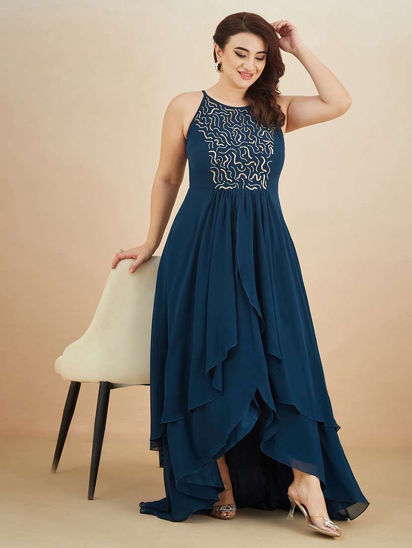 women sequined sleeveless layered dress