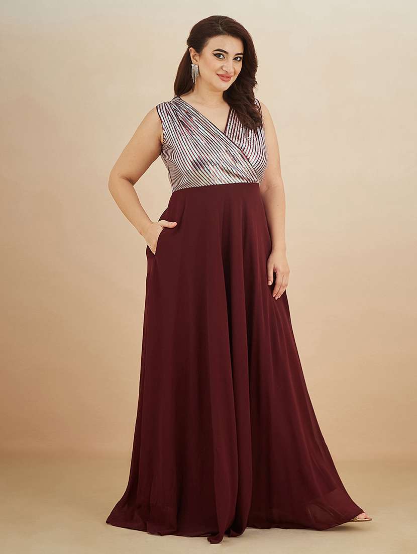women sequined sleeveless gown - 22450526 -  Standard Image - 2