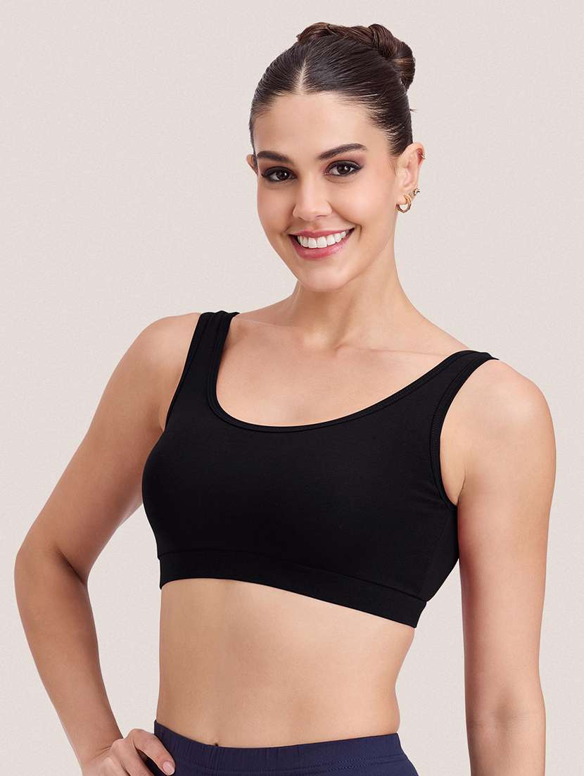 women solid full coverage sports bra - 22451099 -  Standard Image - 2