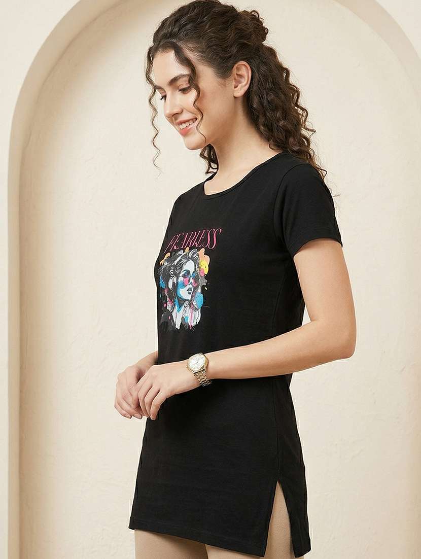 women printed short sleeve loungewear t-shirt - 22451263 -  Standard Image - 2