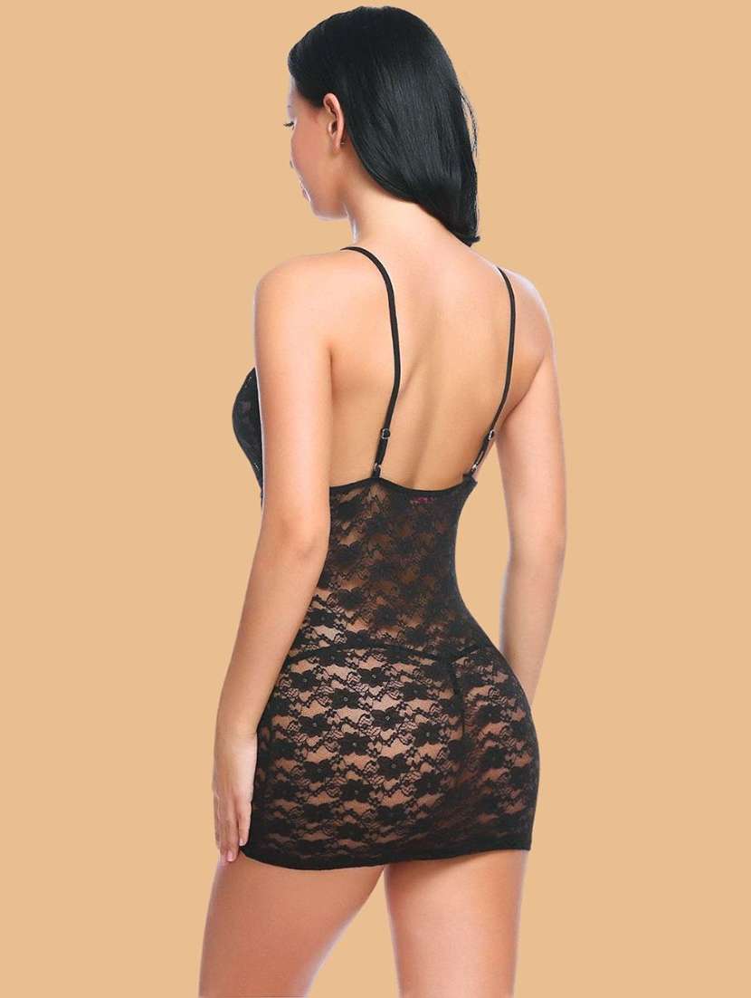 women solid black nylon camisole - 22451658 -  Standard Image - 2