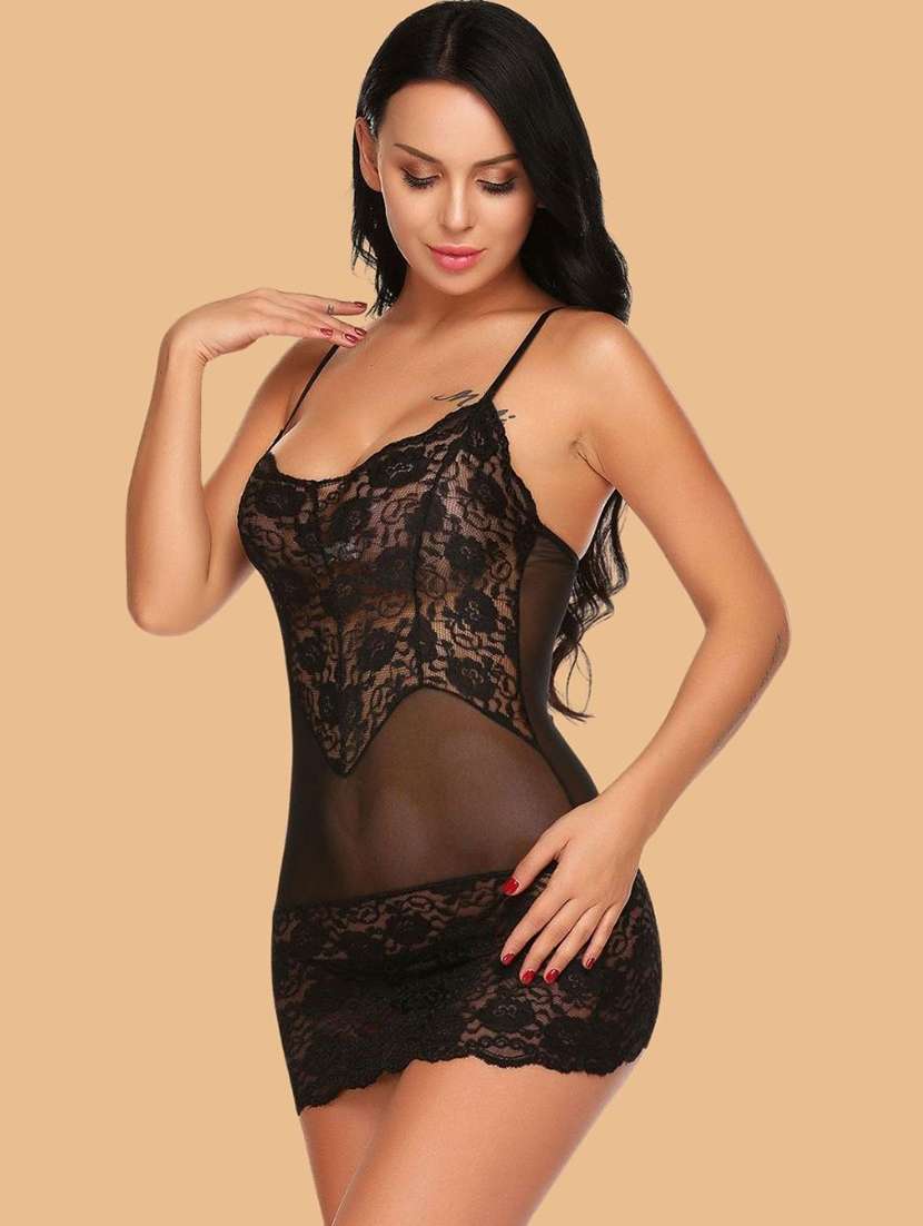 women solid black nylon camisole - 22451684 -  Standard Image - 2