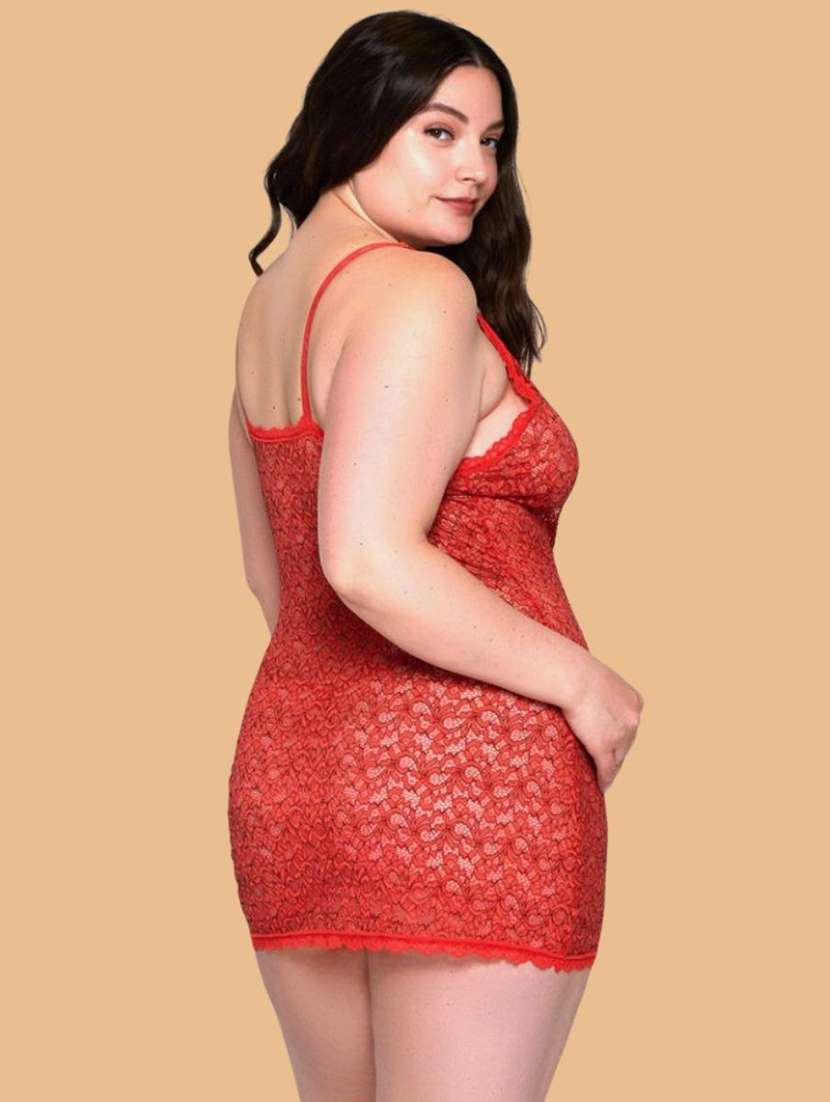 women solid red nylon camisole - 22451695 -  Standard Image - 2