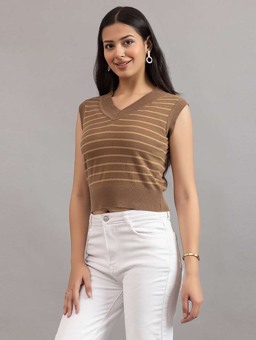 women striped sleeveless t-shirt - 22451928 -  Standard Image - 2