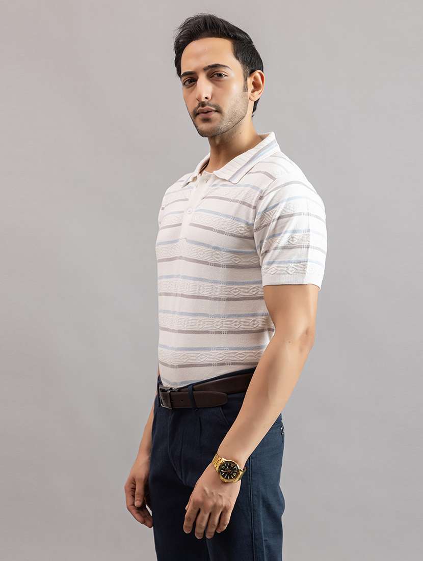 white cotton plain polo tshirt - 22451970 -  Standard Image - 2