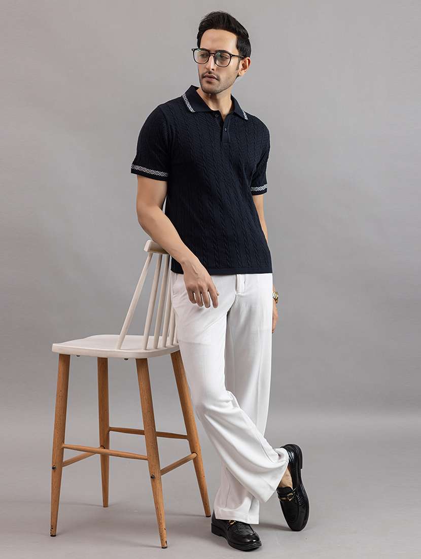 men navy blue cotton plain t-shirt - 22451976 -  Standard Image - 7