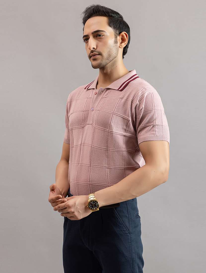 men pink cotton plain t-shirt - 22451980 -  Standard Image - 2