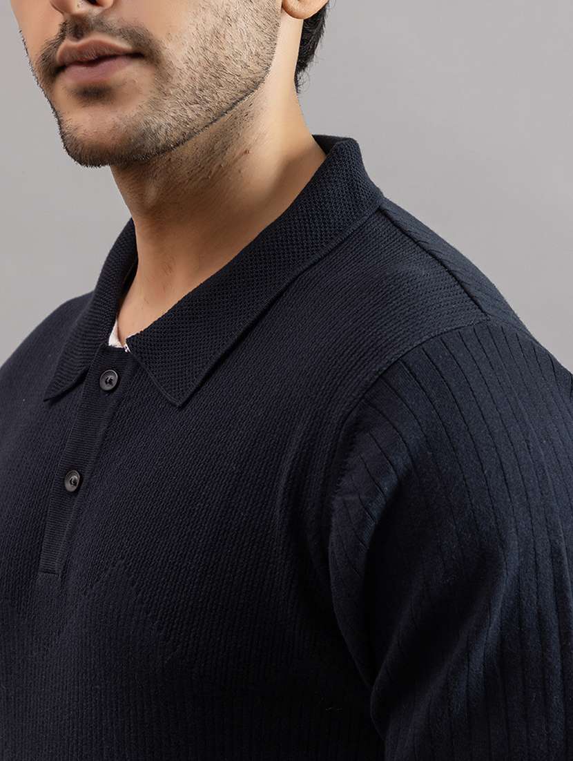 men navy blue cotton plain t-shirt - 22451984 -  Standard Image - 7
