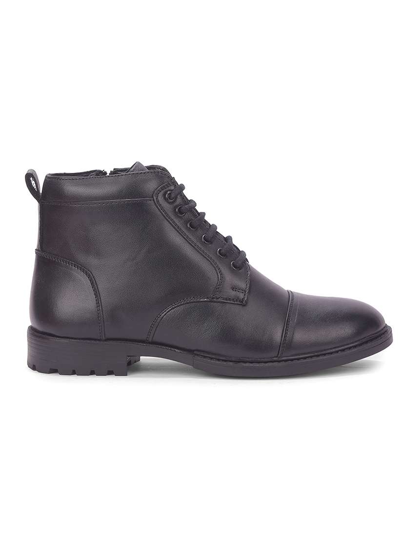 Men Solid High Ankle Lace Up Boot - 22452006 -  Standard Image - 2