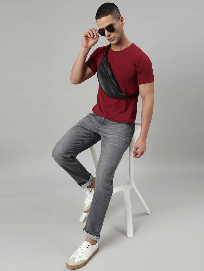 men washed mid rise full length tapered jeans - 22452026 -  Standard Image - 7