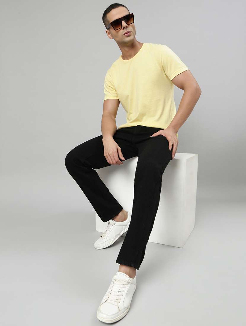 men plain mid rise full length tapered jeans - 22452028 -  Standard Image - 7