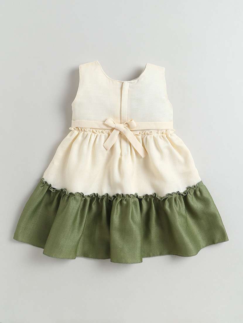 girl green polyester tiered dress dress - 22452052 -  Standard Image - 2