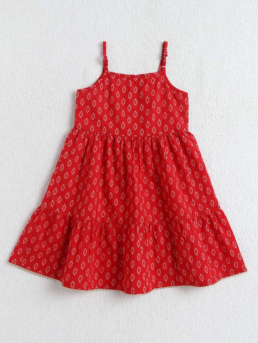 girl red stretch sequin fabric tiered dress dress - 22452059 -  Standard Image - 2