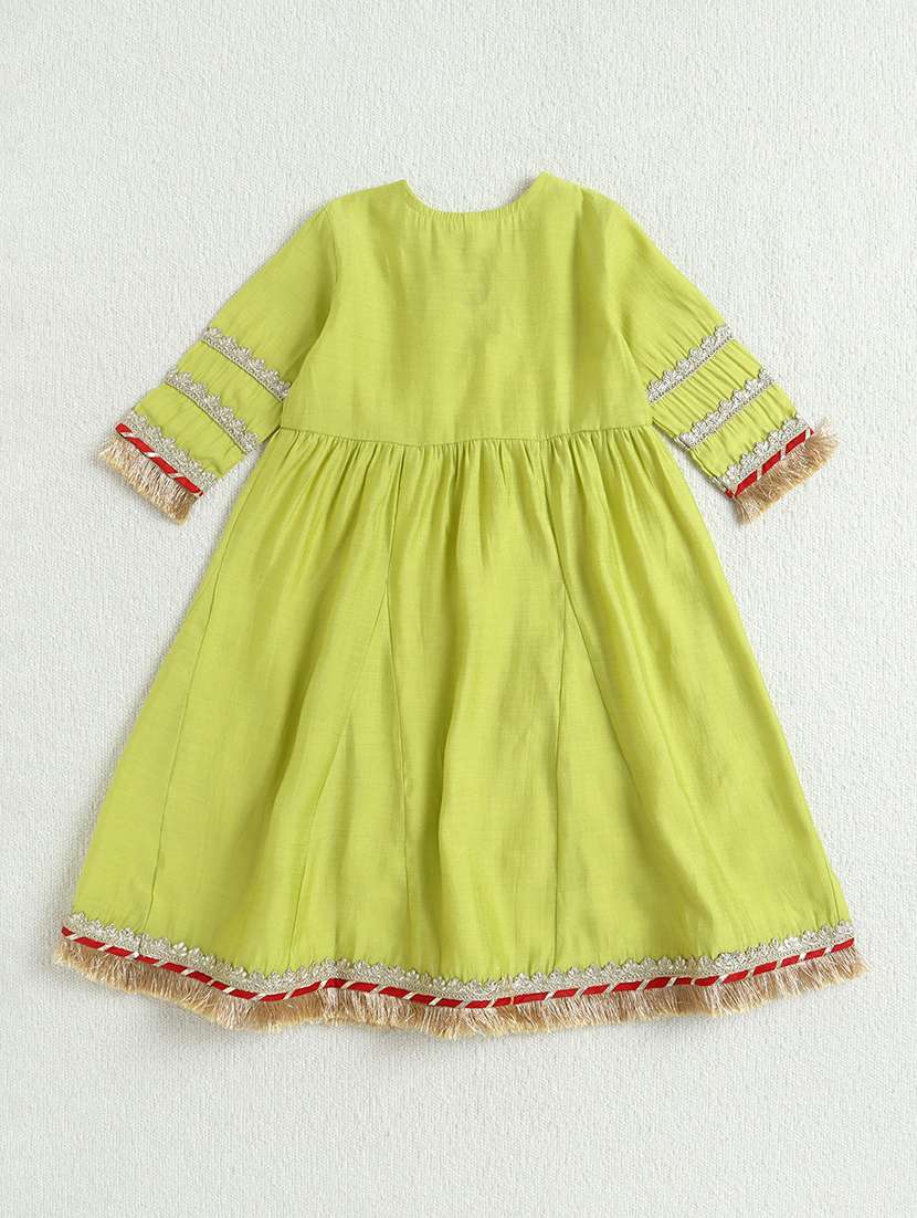 girls green suit set with gota work - 22452092 -  Standard Image - 2