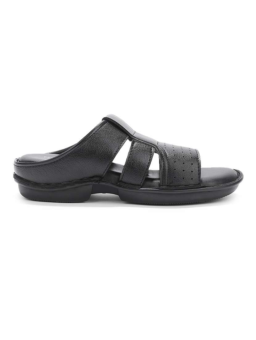 men black slip on sandal - 22452344 -  Standard Image - 2