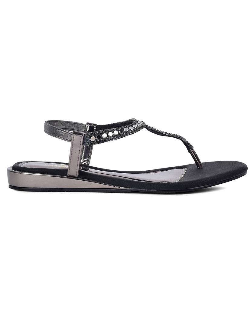 women embellished t-strap flat sandal - 22453010 -  Standard Image - 2