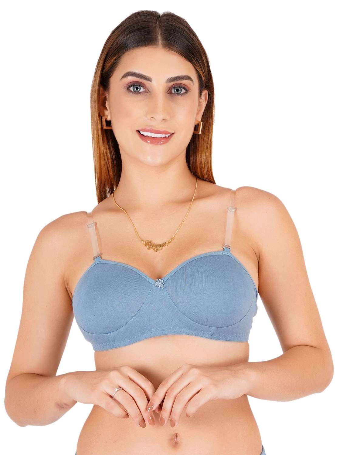 women pack of 4 solid lightly padded regular bra - 22453104 -  Standard Image - 2