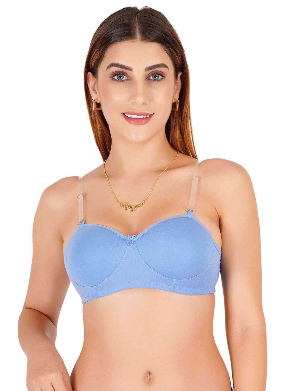 women pack of 5 solid regular bra - 22453125 -  Standard Image - 2