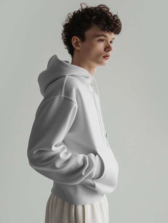 men solid long sleeve oversized sweatshirt - 22453594 -  Standard Image - 2