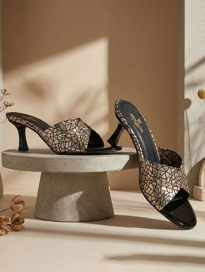 women textured slip on sandal