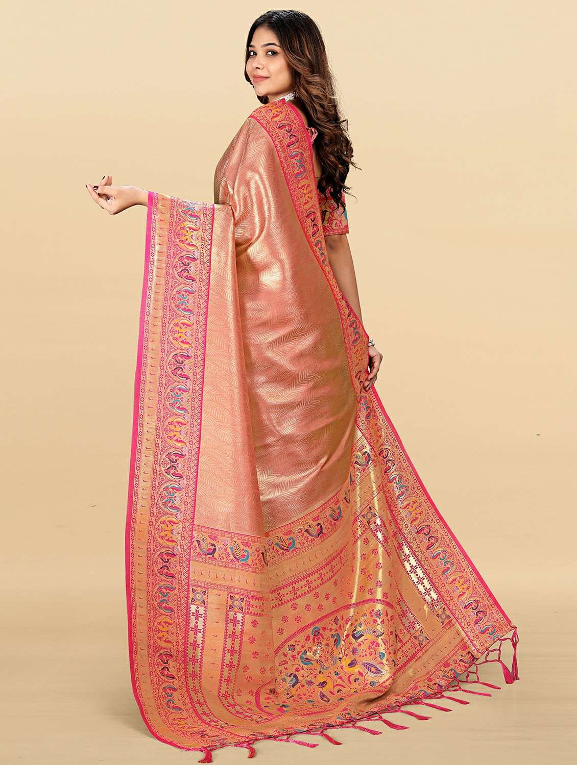 women self design kanjivaram saree with blouse - 22453663 -  Standard Image - 2