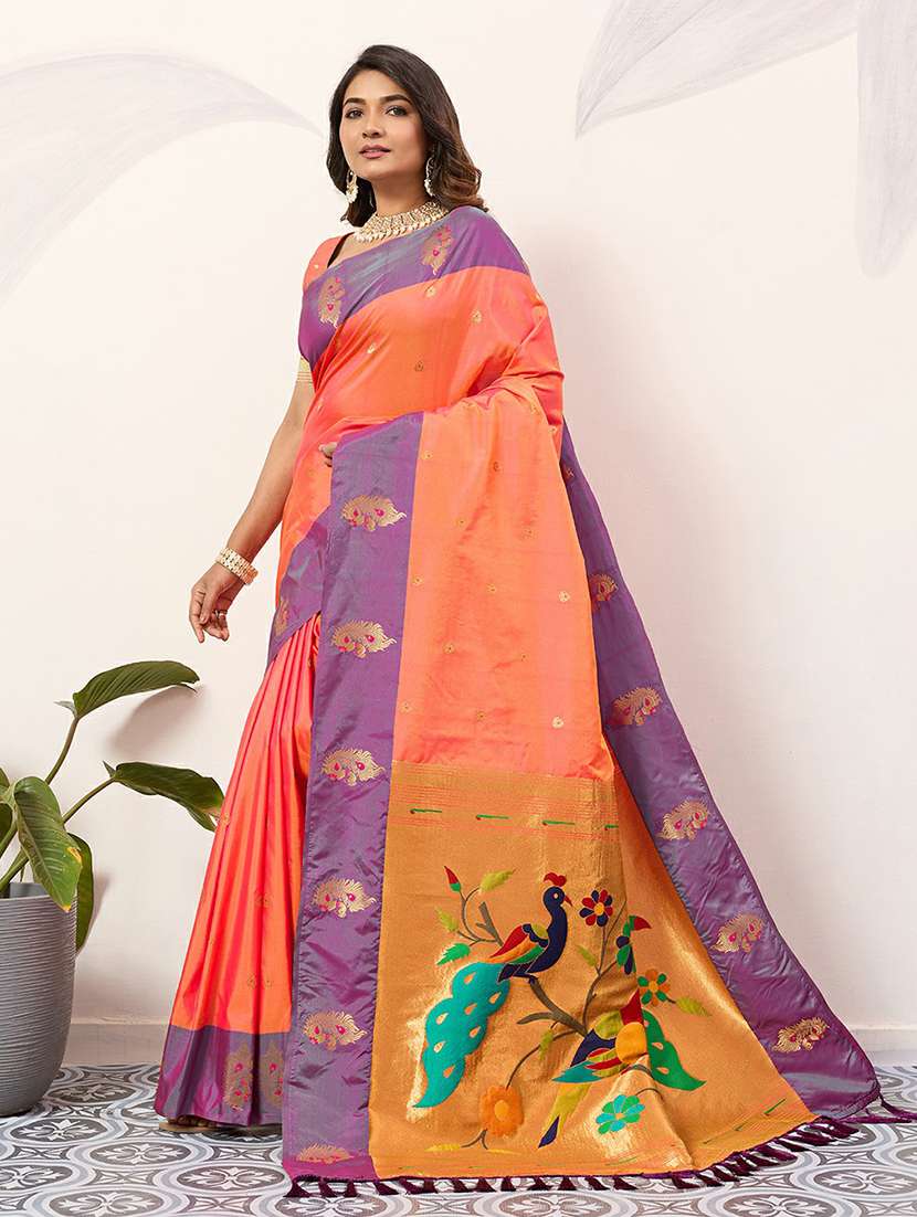 women self design paithani saree with blouse - 22453685 -  Standard Image - 2