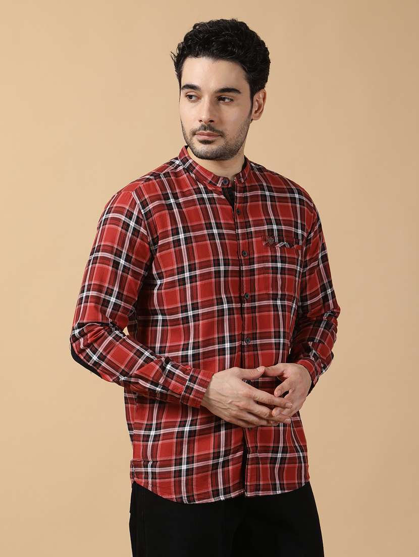 men checkered long sleeve regular fit casual shirt - 22453830 -  Standard Image - 2