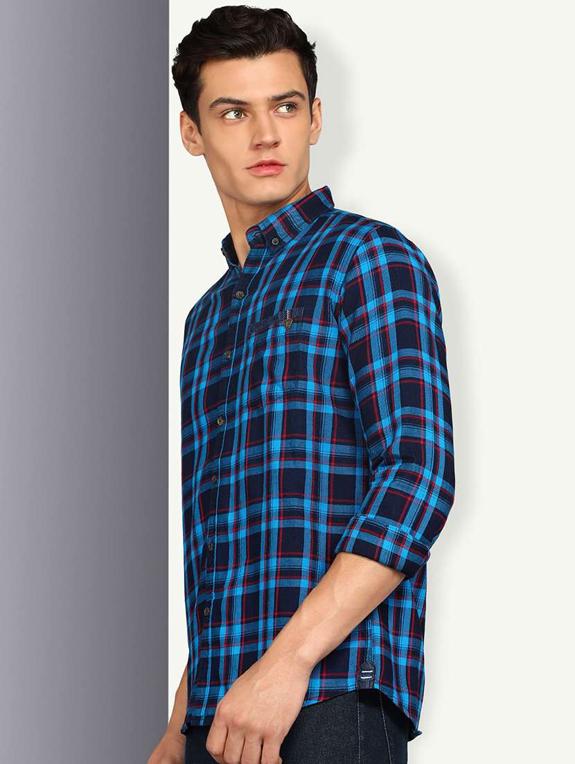 Men Checkered Long Sleeve Regular Fit Casual Shirt - 22453831 -  Standard Image - 2